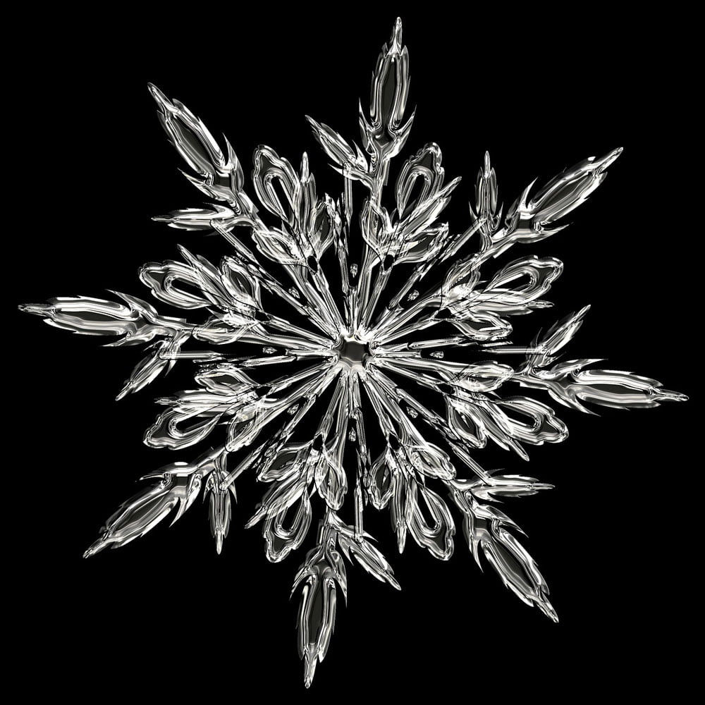 snow-flake-in-black-background