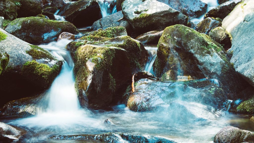 waterfall stones