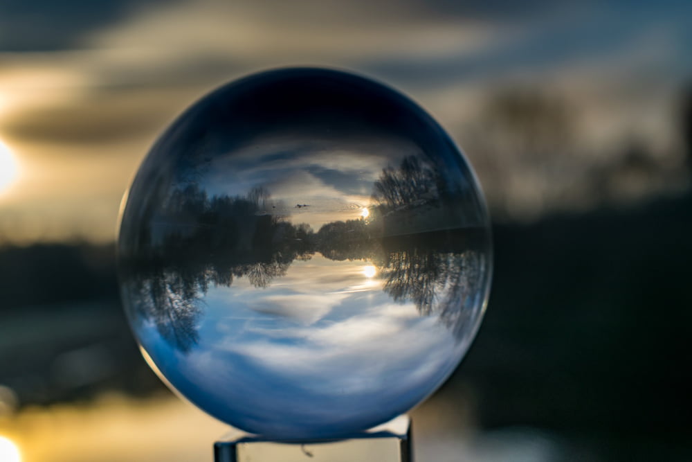 glass ball photography landscape